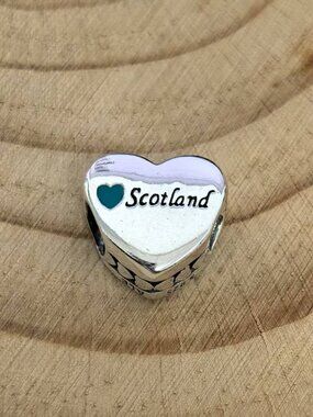 Pandora Scotland Heart Country Charm Travel, S925 Silver Jewelry